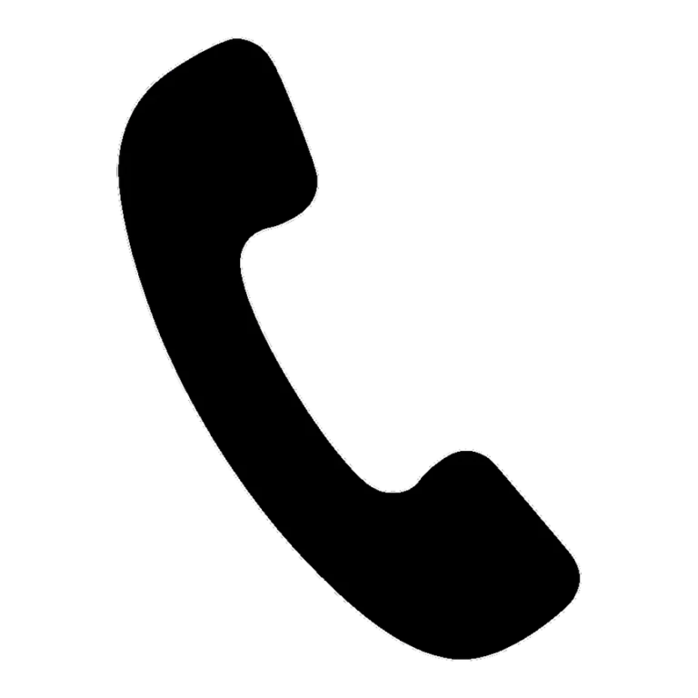 Telephone clipart black and white silhouette of a classic phone handset