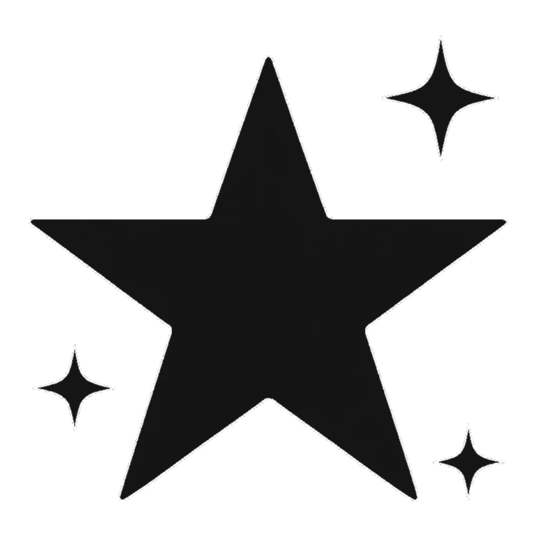 Christmas star clipart silhouette of a five point star with little sparkles