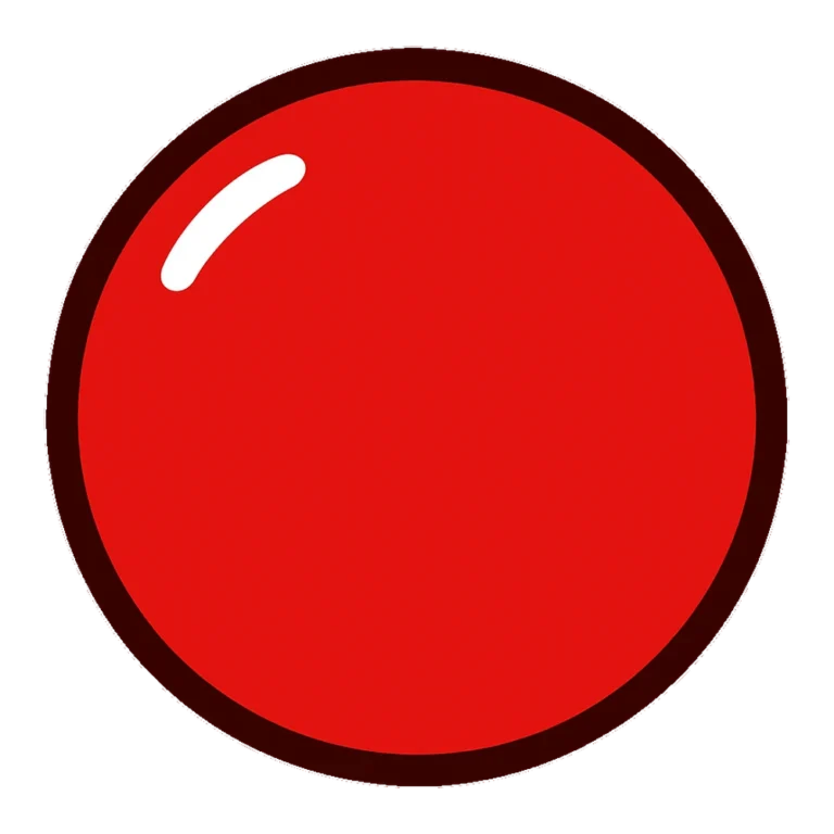 Red circle clipart with a bold dark outline and a soft highlight